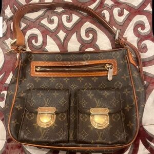 Brown Designer Monogram Shoulder Bag